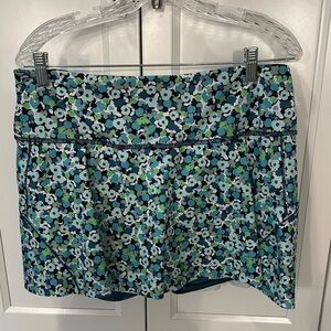 Athleta Floral Skort in Blue and Green